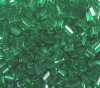 50g 5x4x2mm Medium Green Silver Lined Tile Beads